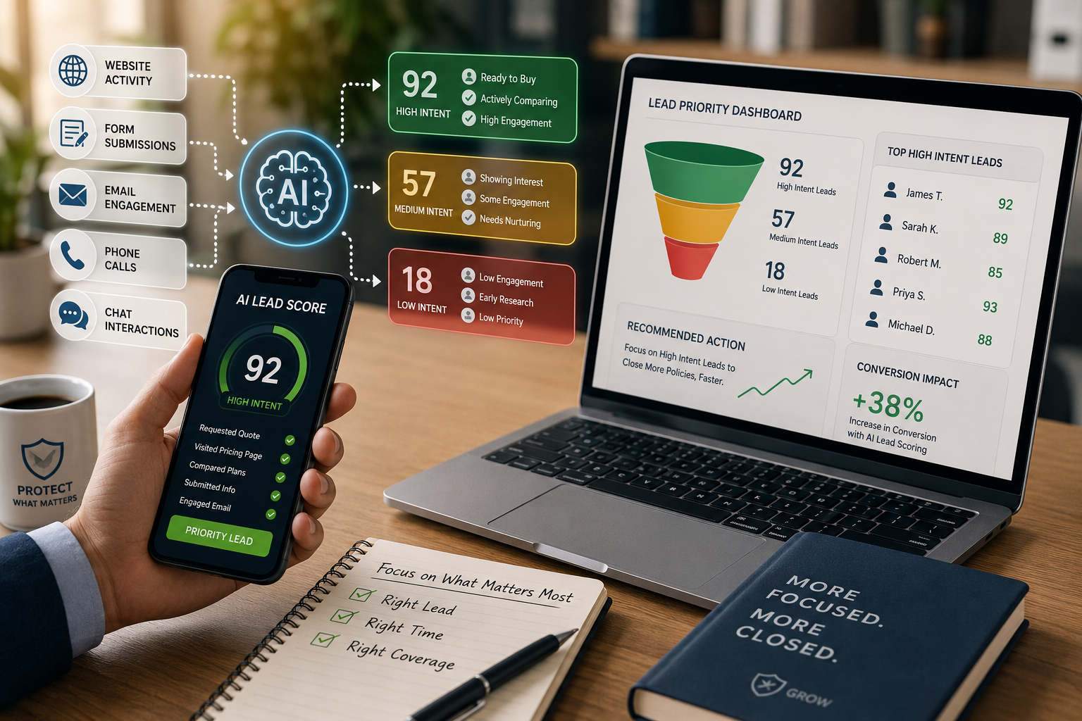 Can AI Lead Scoring Help Insurance Agents Spend More Time Closing and Less Time Chasing?